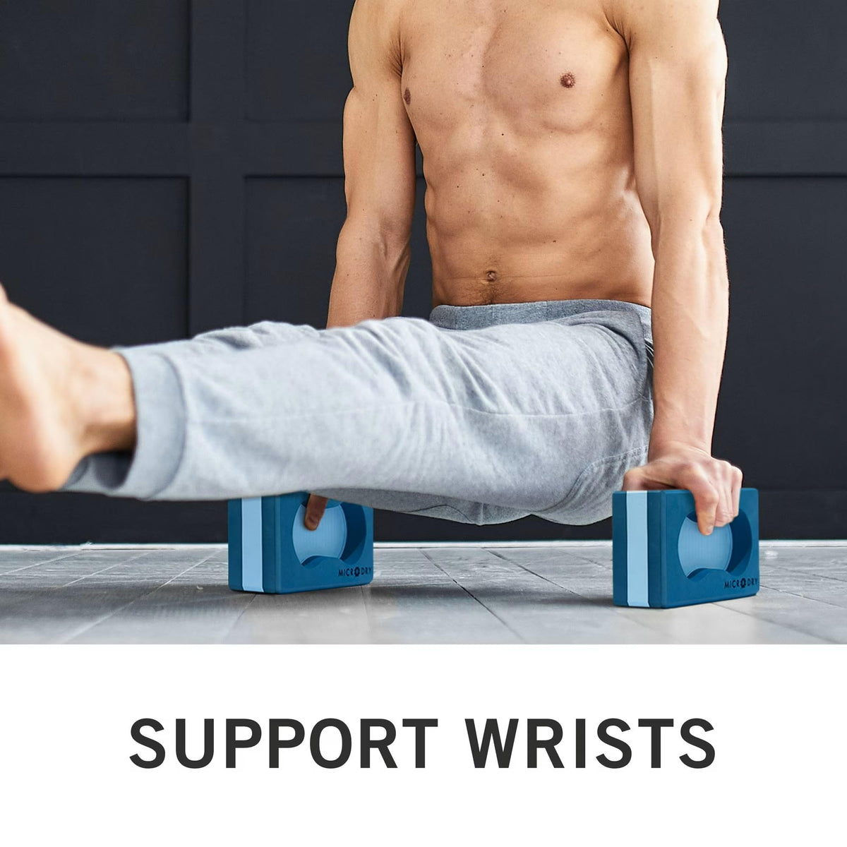 Sure Grip Yoga Blocks (Light Blue/Dark Blue)