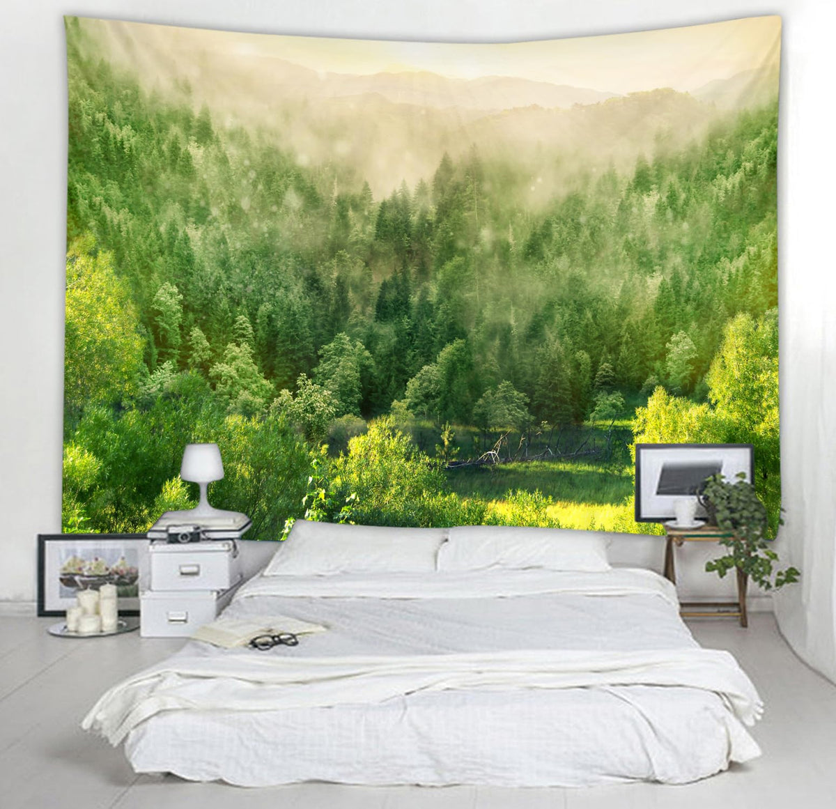 Misty Mountain Forest Tapestry (Mist Forest / 79"L x 59"W)