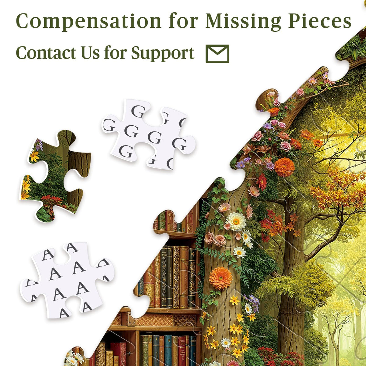 1000 Piece Round Jigsaw Puzzle for Adults (E-forest Library)