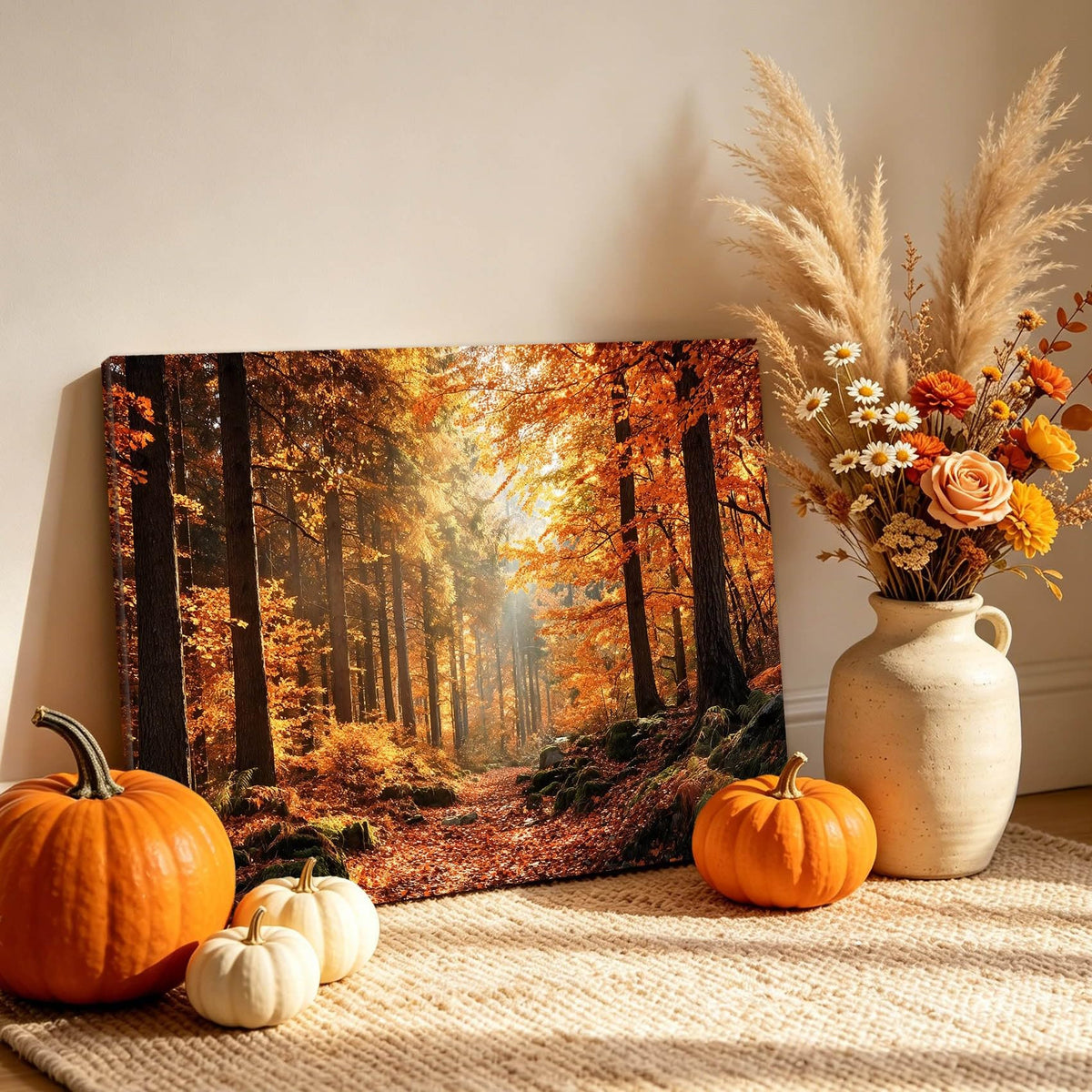 Fall Forest Wall Art (Orange / 16"L x 20"W)