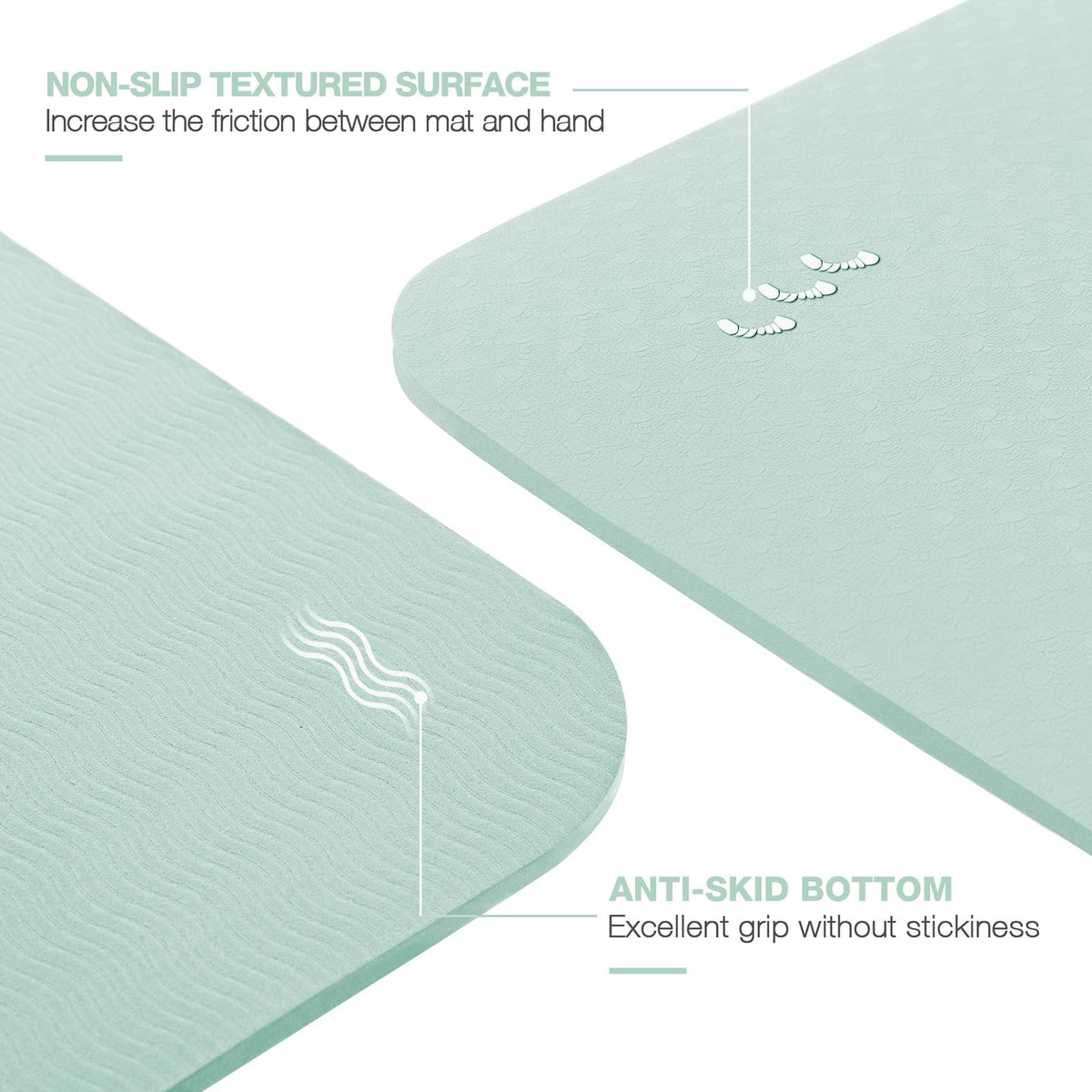 Yoga Mat Extra Thick 1 (72"x24"x1/3" / Matcha Green)