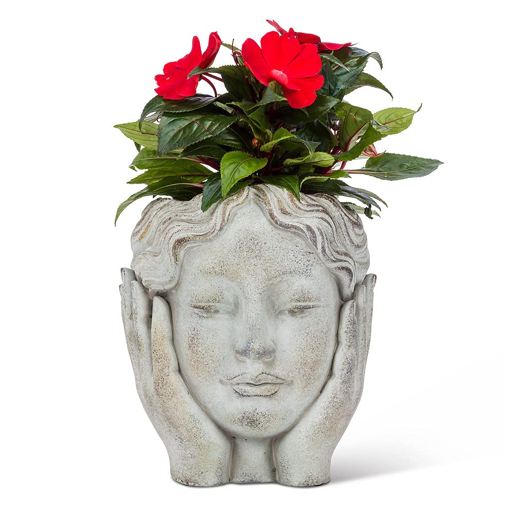 Medium Head in Hands Planter (Medium (8 Inch))