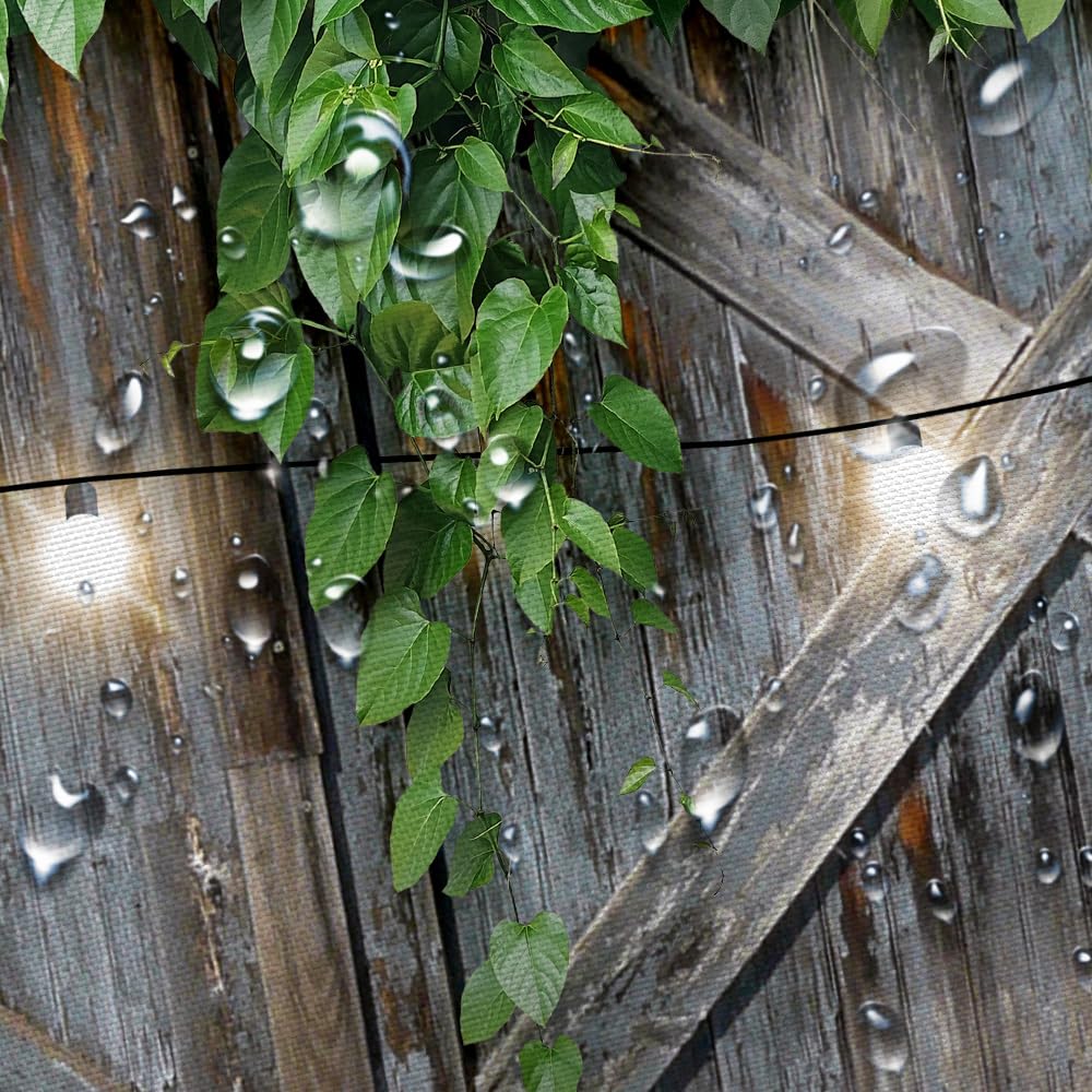 Rustic Barn Door Shower Curtain (Grey-01 / 72"W x 72"L (Pack of 1))