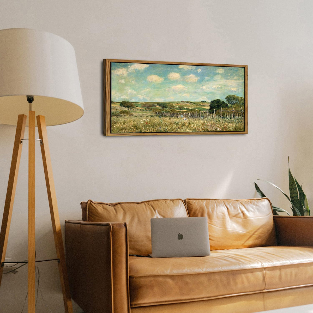 Farmhouse Country Framed Wall Art Barn Meadow Texture Painting for Living Room Abstract Landscape Canvas Prints Vintage Nature Scenery Picture Rustic Classical Artwork Bedroom Home Decorations 20x40 (20"L x 40"W / Country)