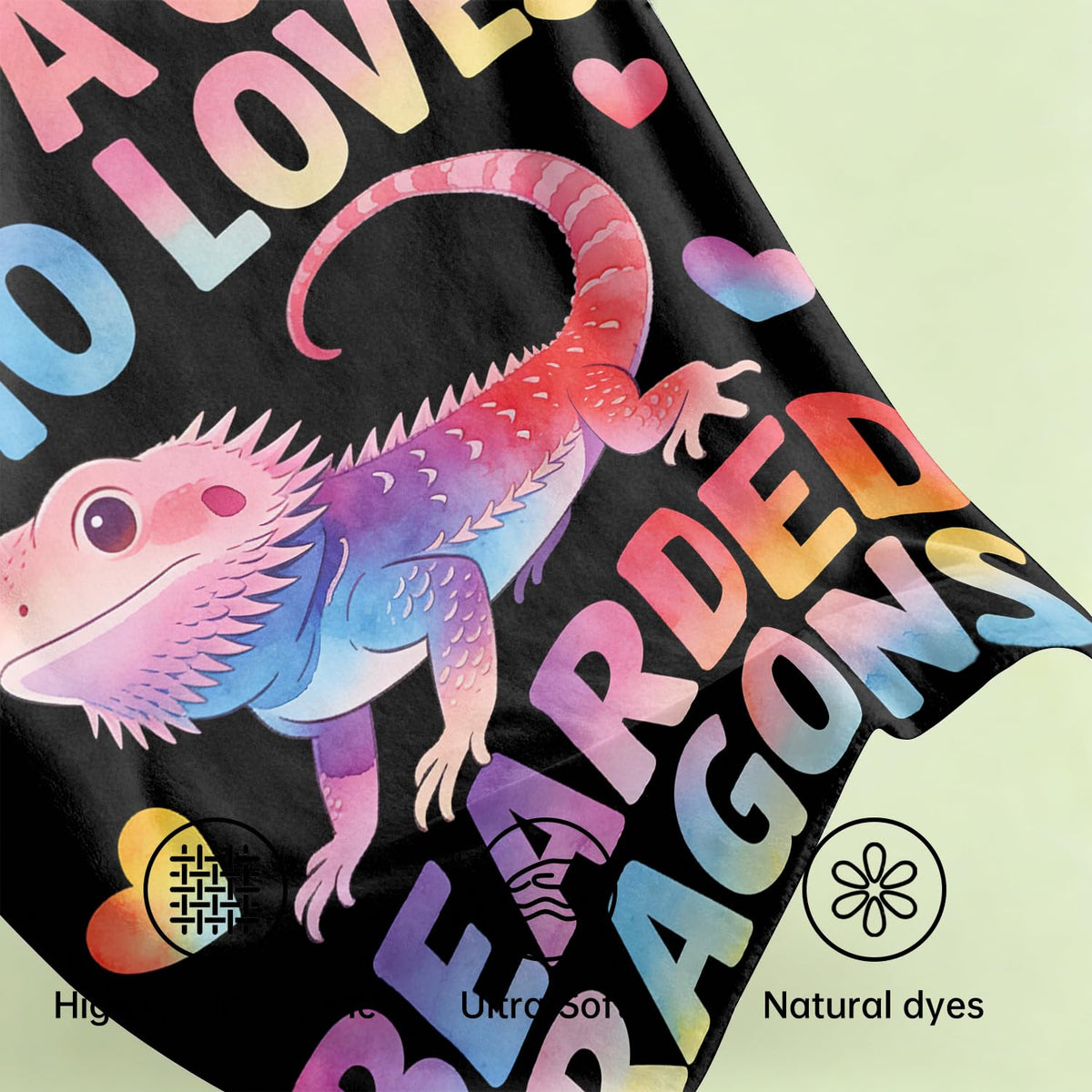 Bearded Dragon Throw Blanket Cute Animal Reptile Cozy Plush Flannel 30"X40" (Bearded Dragon / 30"X40")
