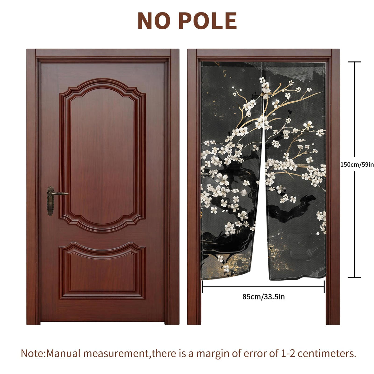 Japanese Noren Doorway Curtain (Black03)