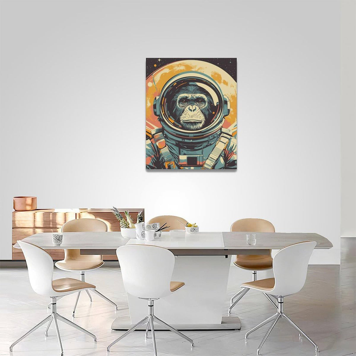 Gorilla Wall Art Cool Monkey Pictures Gorilla Canvas Wall Decor Monkey Painting Home Modern Artwork Decorations Framed for Living Room Bedroom Bathroom Office 16 x 20 inch (16" x 20" / Monkey)