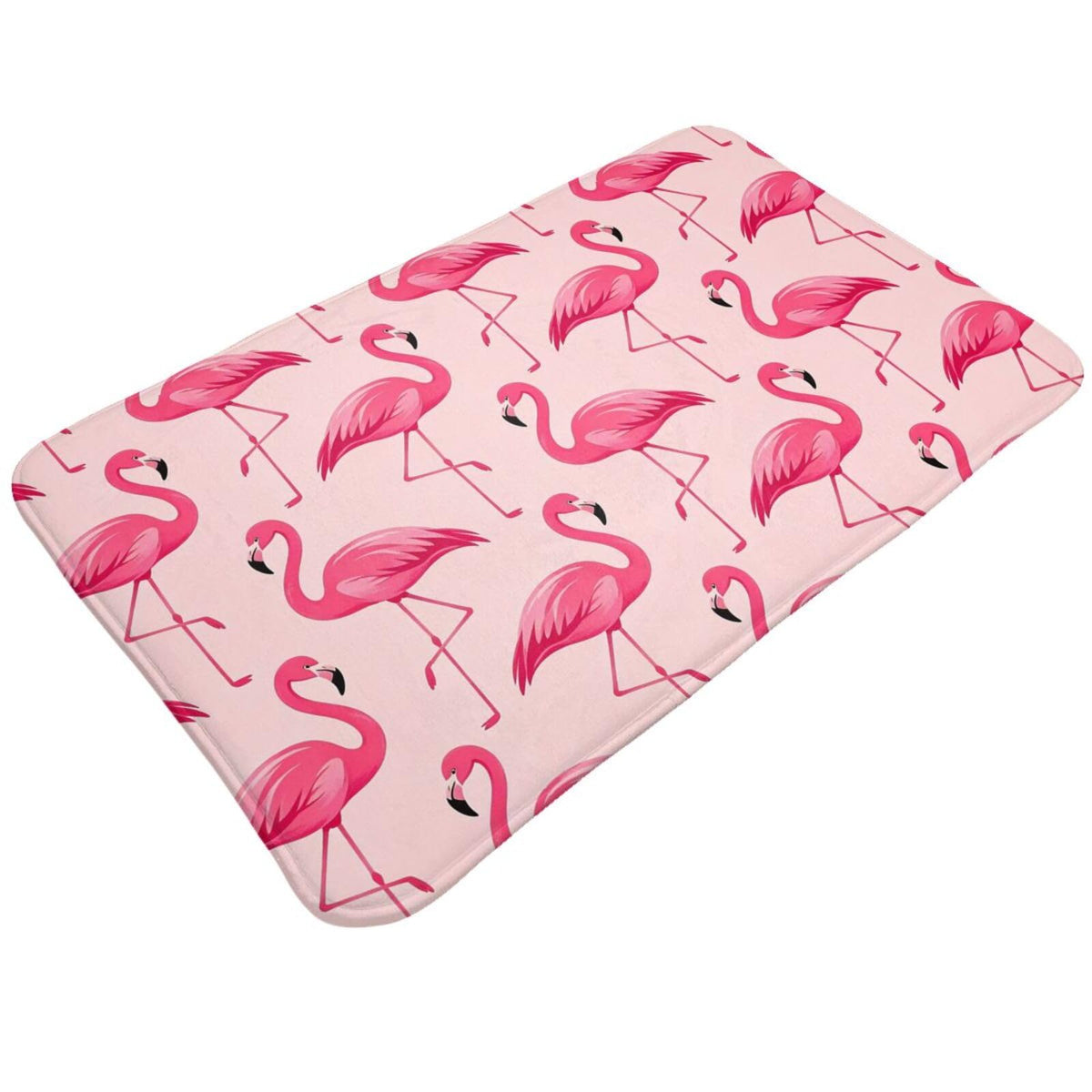 Pink Flamingo Bath Mat Non (1'8" x 2'8" (Rectangular) / Pink Flamingo)