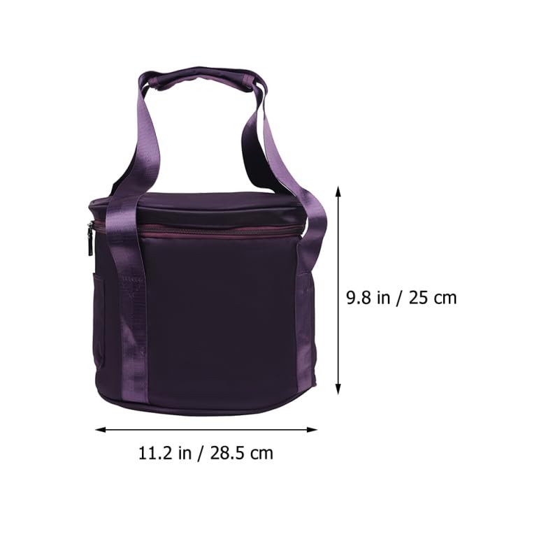 Singing Bowl Carrying Case Crystal Singing Bowl Carrying Case Bag 10inch Sound Healing Instrument Travel Carry Case Bag For Sound Healing and Meditation Purple (28.5x28.5x25m / Purple)