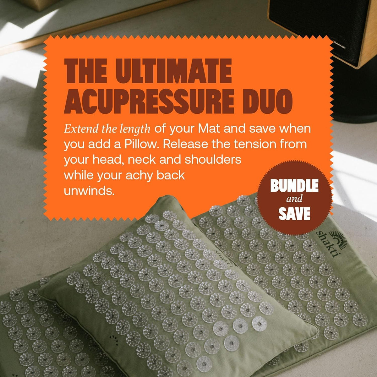 Acupressure Mat for Tension Release (Level 1 / Premium-tulsi)