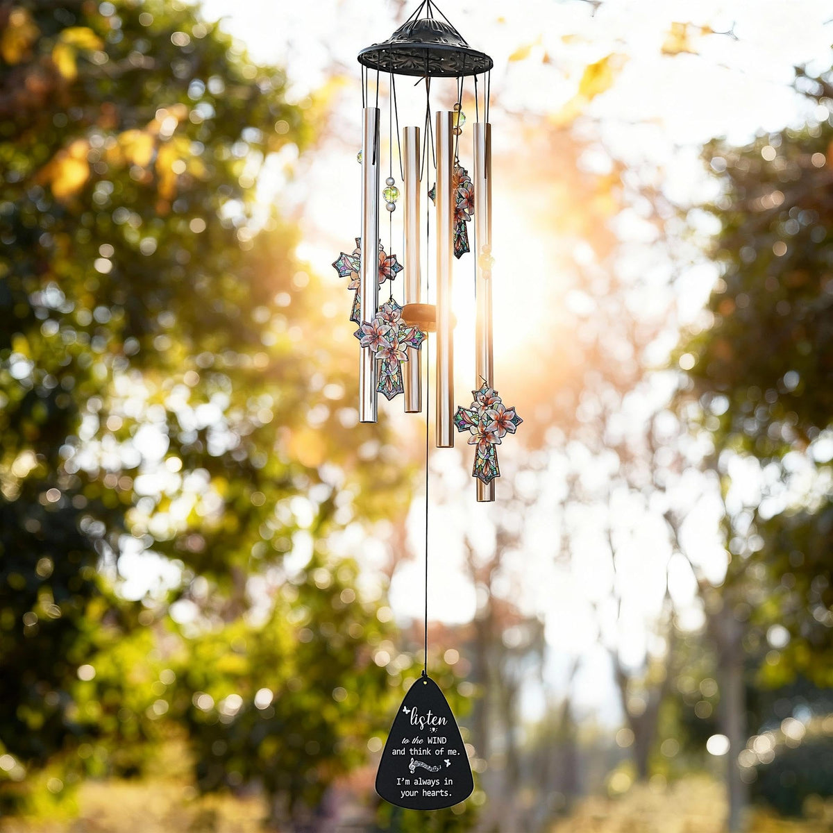 Cross Memorial Wind Chime (Faith Series – Cross – 34 Inch)