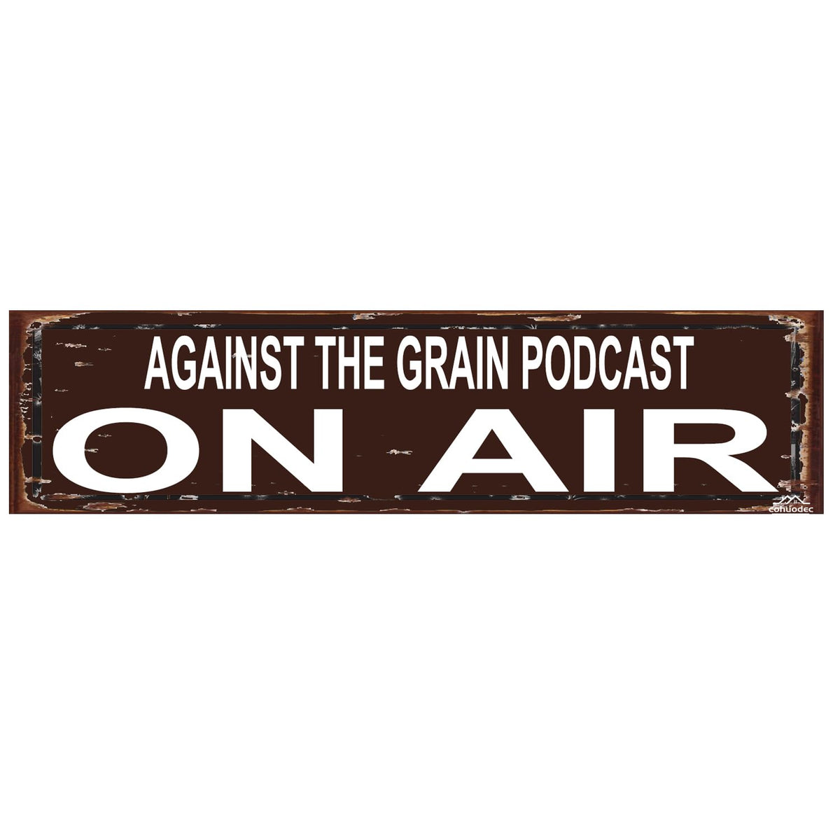 Against the Grain Vintage On Air Metal Sign (Against the Grain / 16 x 4 Inch)