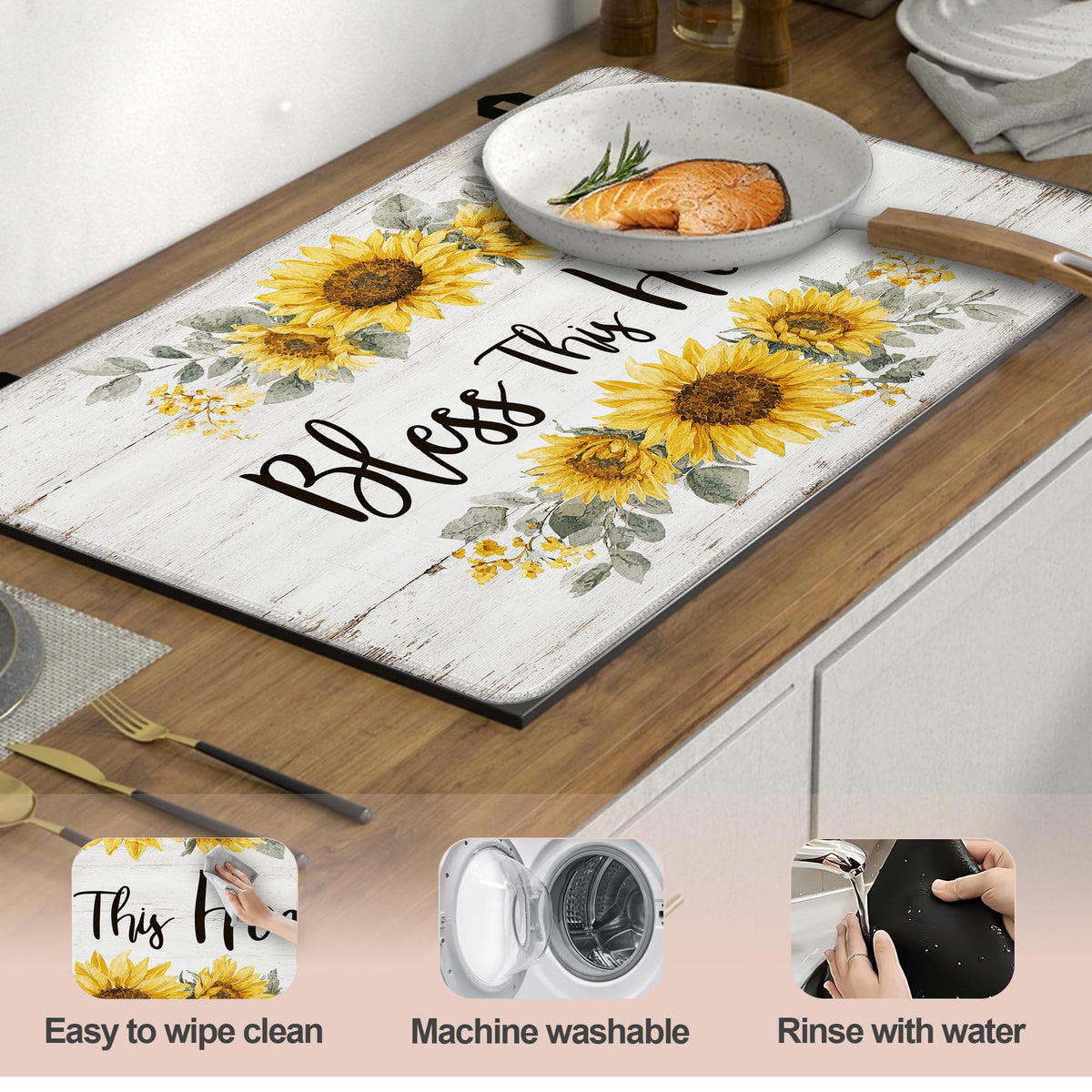 Bless This Home Stove Cover for Electric and Glass Stove Tops 3 (Bless This Home)