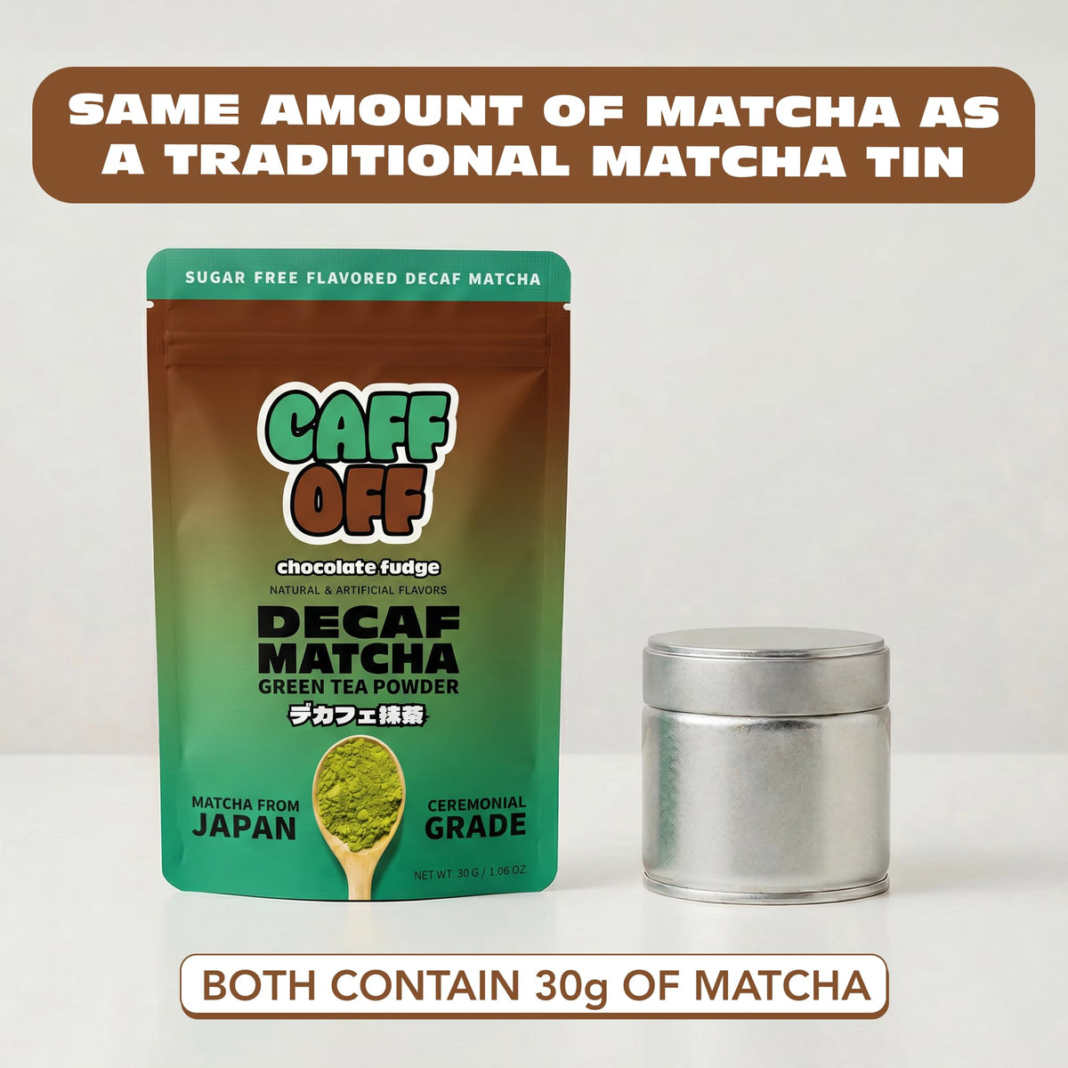 Decaf Chocolate Matcha Green Tea Powder (DECAF - 1.06 oz)