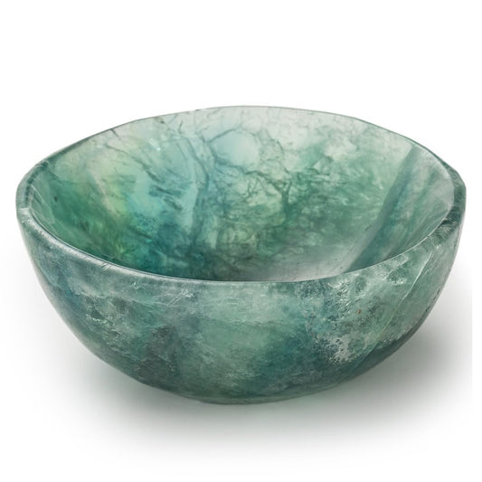 Large Green Fluorite Crystal Bowl Hand (Green Fluorite / Large)