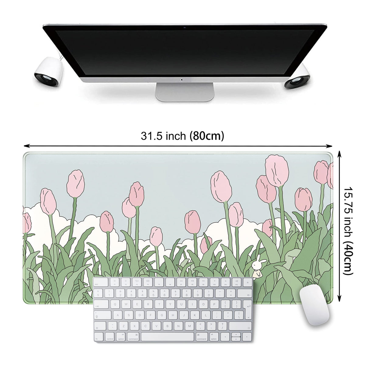 WatercolorTulip Flower Mouse Pads (A Pink Tulip)