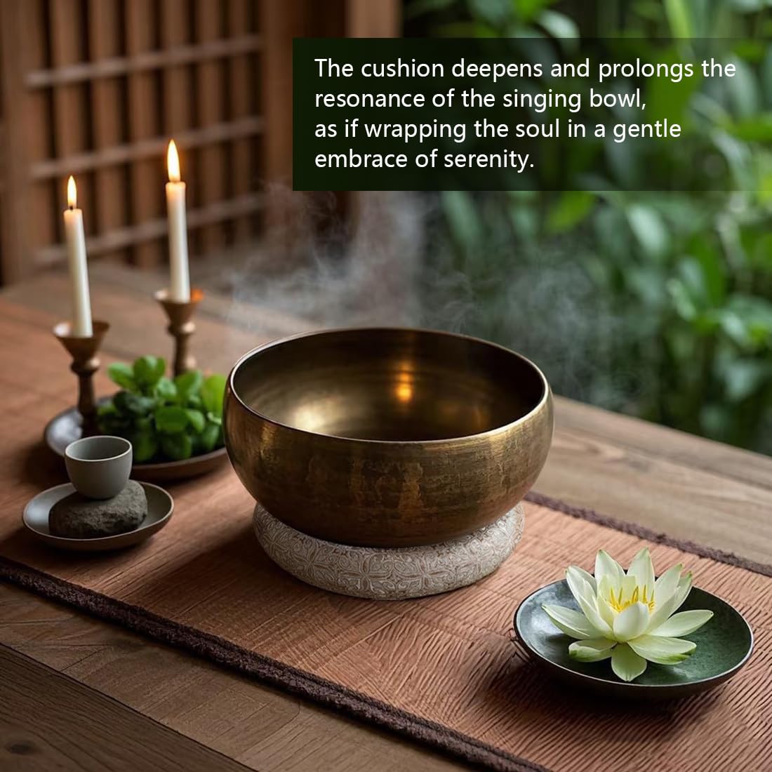 Singing Bowl Cushion for Crystal & Tibetan Singing Bowls (Silver / 6.7 Inch)