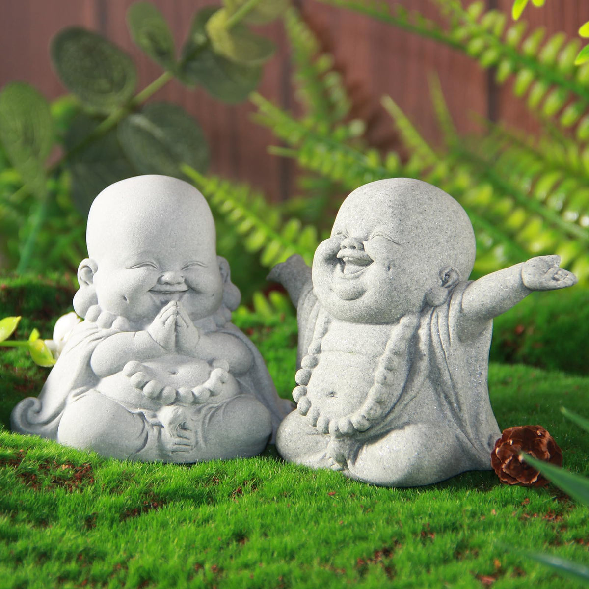Buddha Sandstone Statues 2pcs (Buddha)