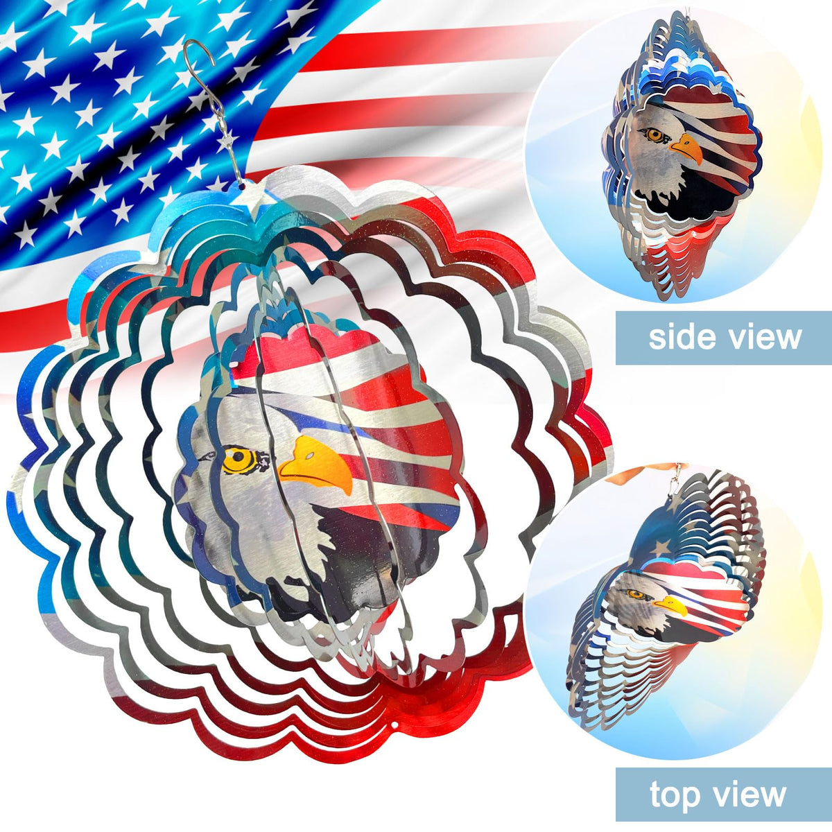 Eagle Wind Spinner (American Flag Eagle)