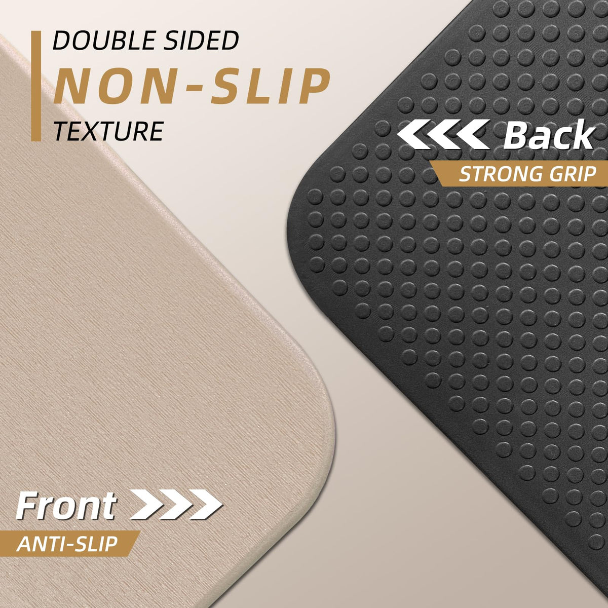 Foldable Yoga Mat 10mm (Beige+Black)