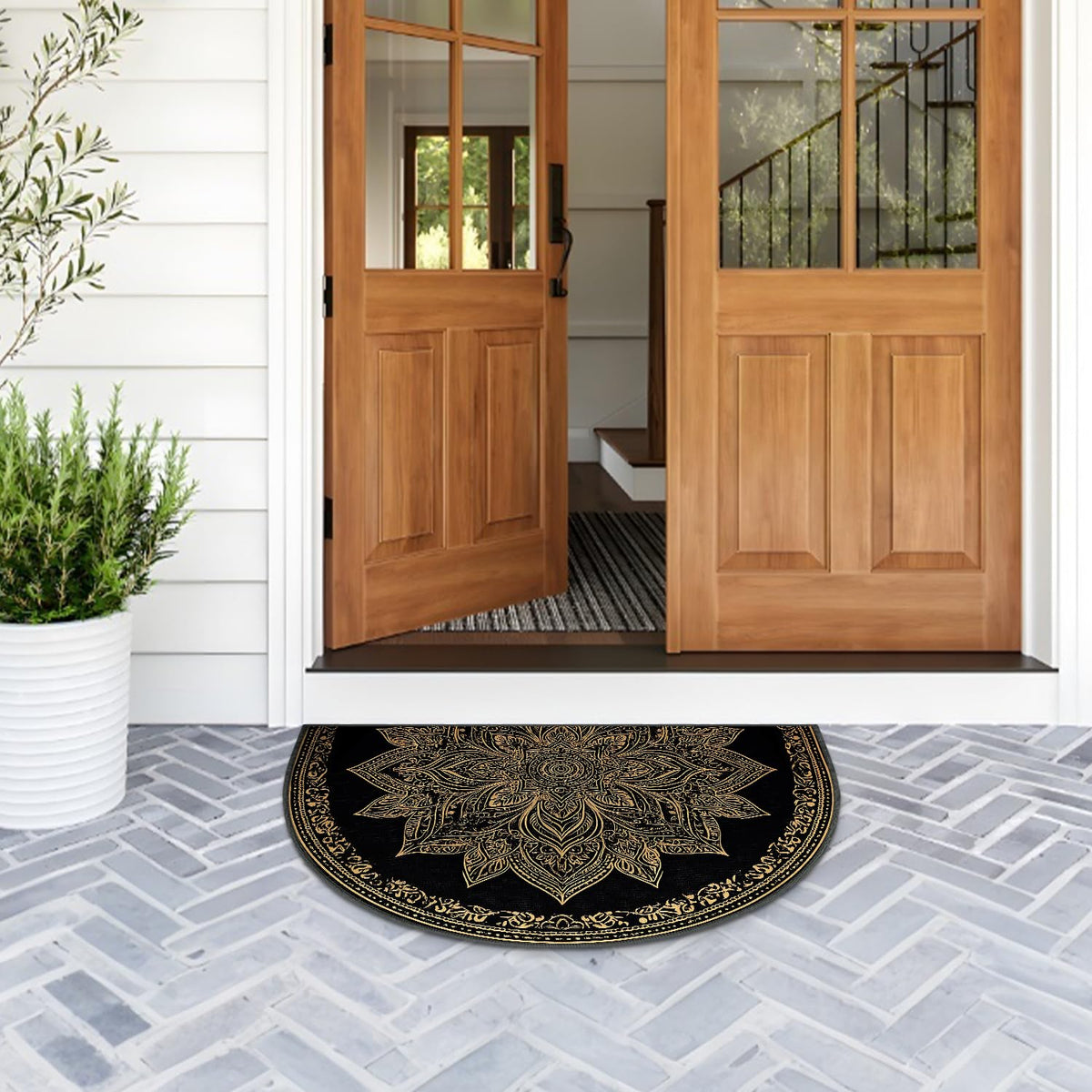 Semicircular Entrance Door Mat 24" x 36" (#36 / 2' x 3' (Semicircular))