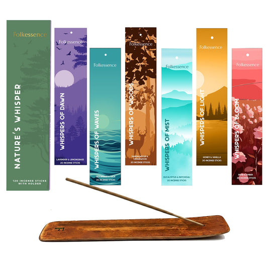 Premium Incense Sticks Sandalwood (Pack of 6 (120 sticks))