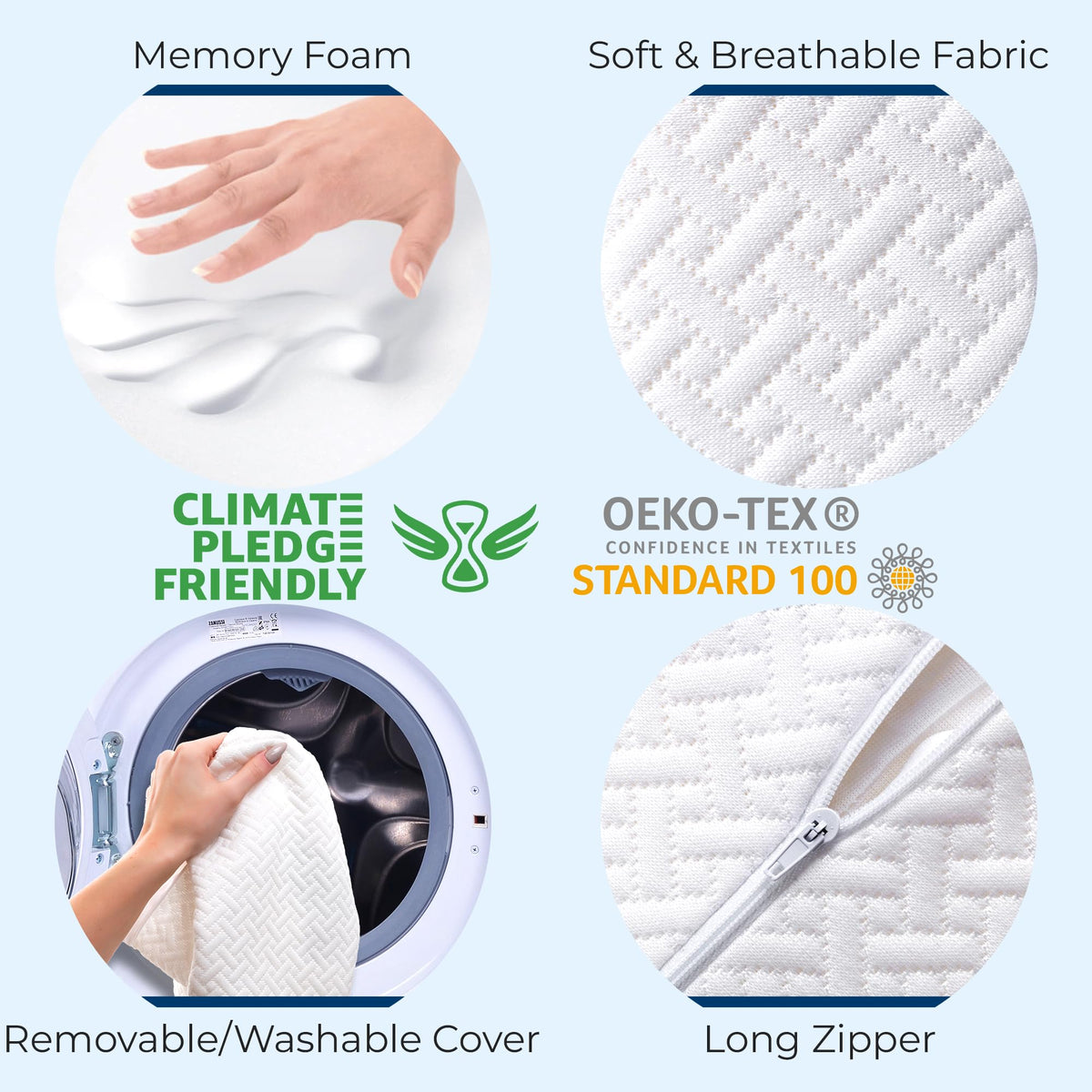 Knee Pillow for Back Sleeping (White / Standard)