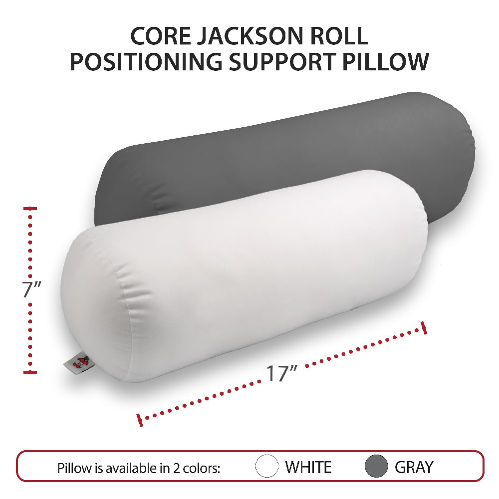 Core Jackson Roll Bolster Pillow for Neck (Gray)