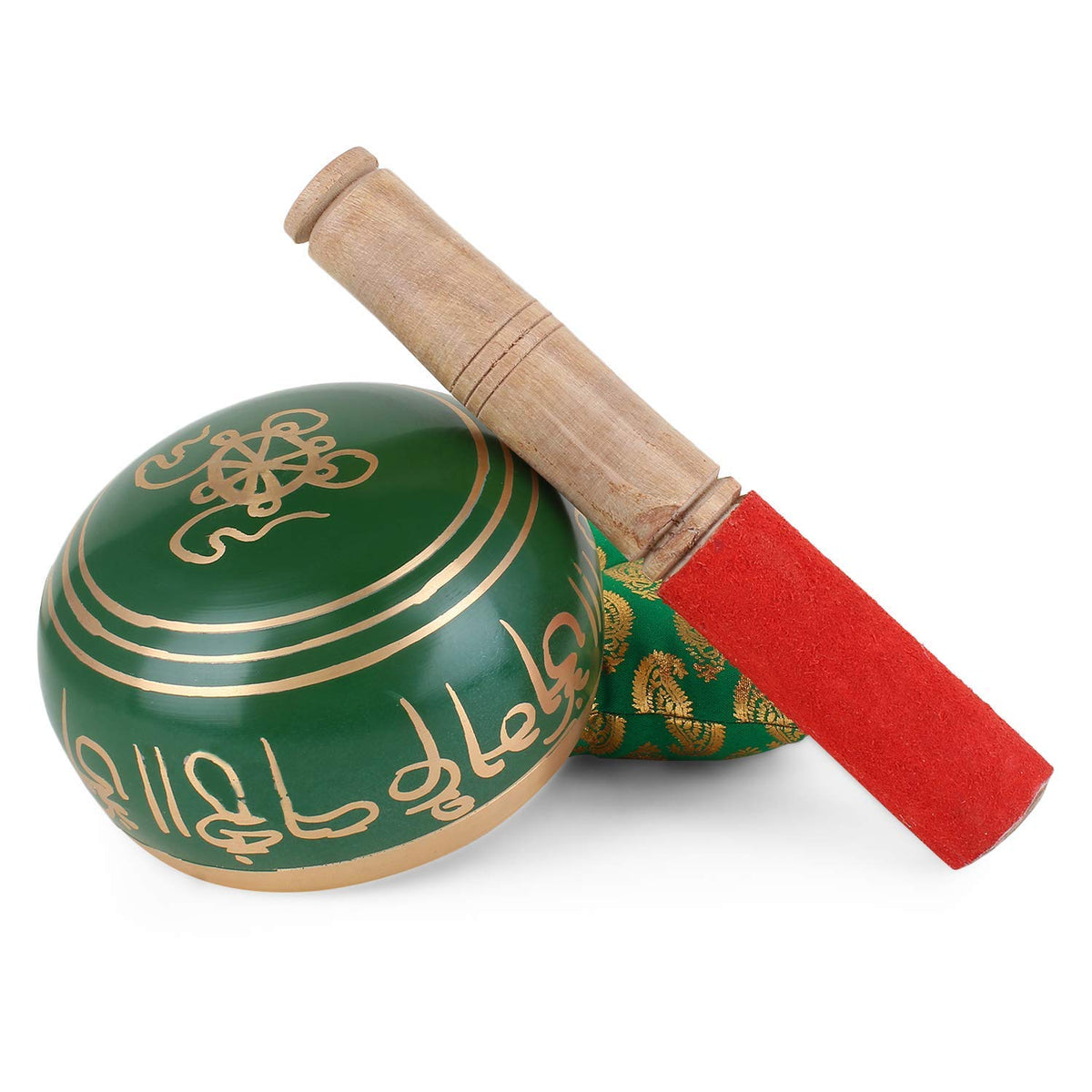 Tibetan Singing Bowl Set (4 Inch / GREEN)