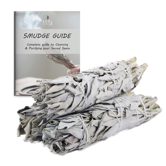 6 Inch 3 Pack Organic California White Sage Smudge Sticks Bulk for Home Cleansing (6 Inch)