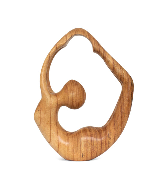 10" Wooden Handmade Yoga Statue (Bow Pose)