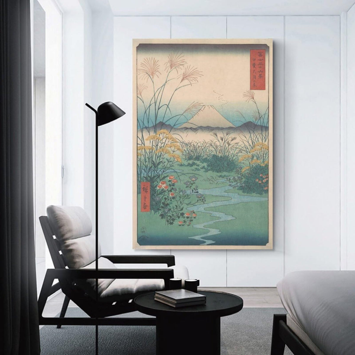 Hiroshige Japanese Oriental Ukiyo E Mount Fuji Landscape Canvas Printing Wall Art Prints Wall Decor Posters Vintage Zen Nature River Scene Minimalist Living Room Bedroom Study 16x24inch (style-8 / 16x24inch(40x60cm) Unframe)