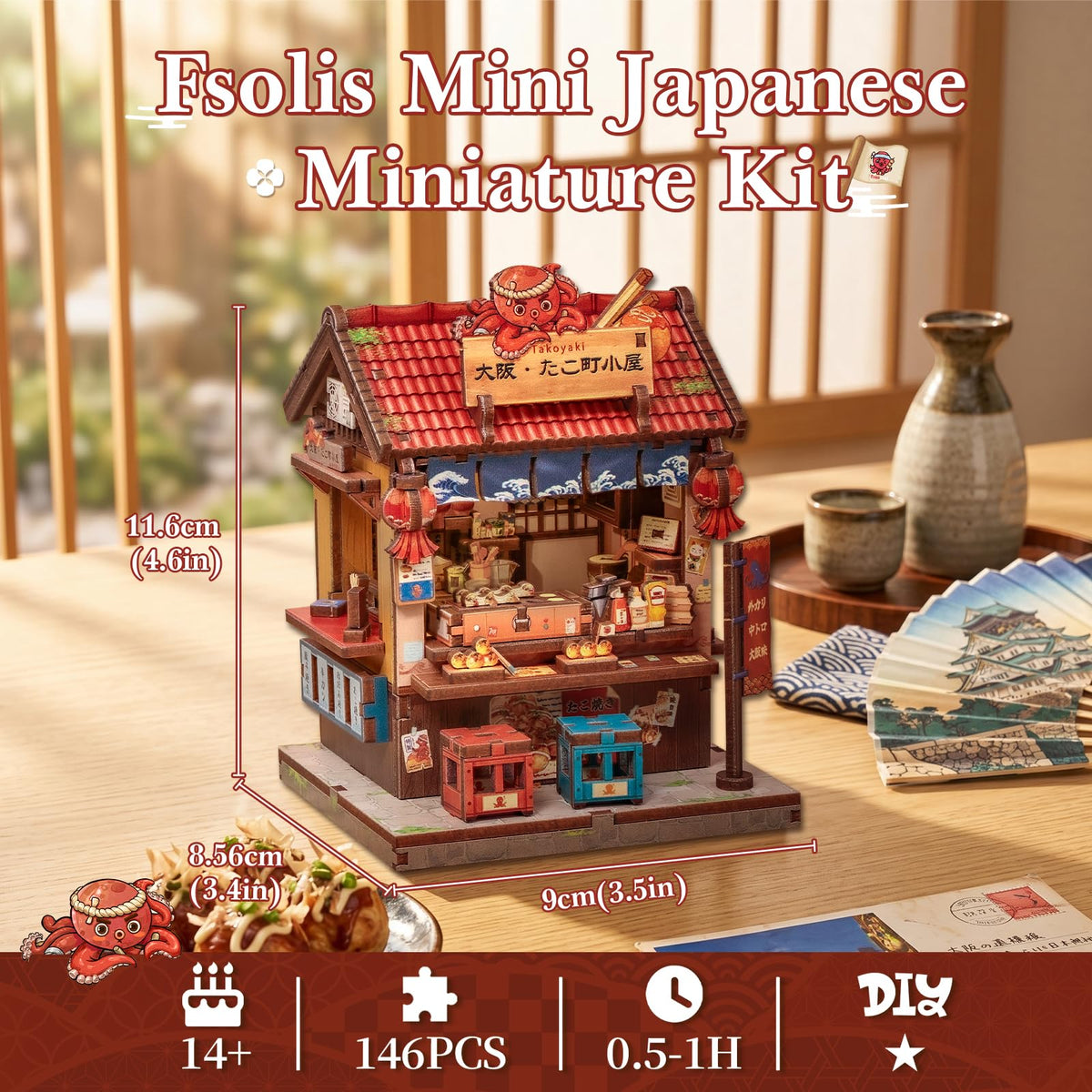 DIY Miniature House Kit (Osaka Takoyaki)
