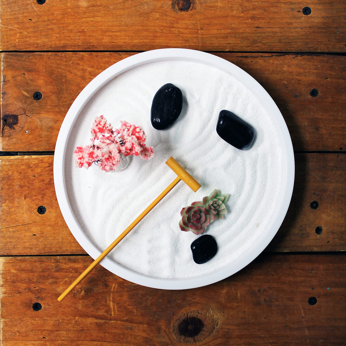 Mini Zen Garden Kit for Desk with Rake (3.2")
