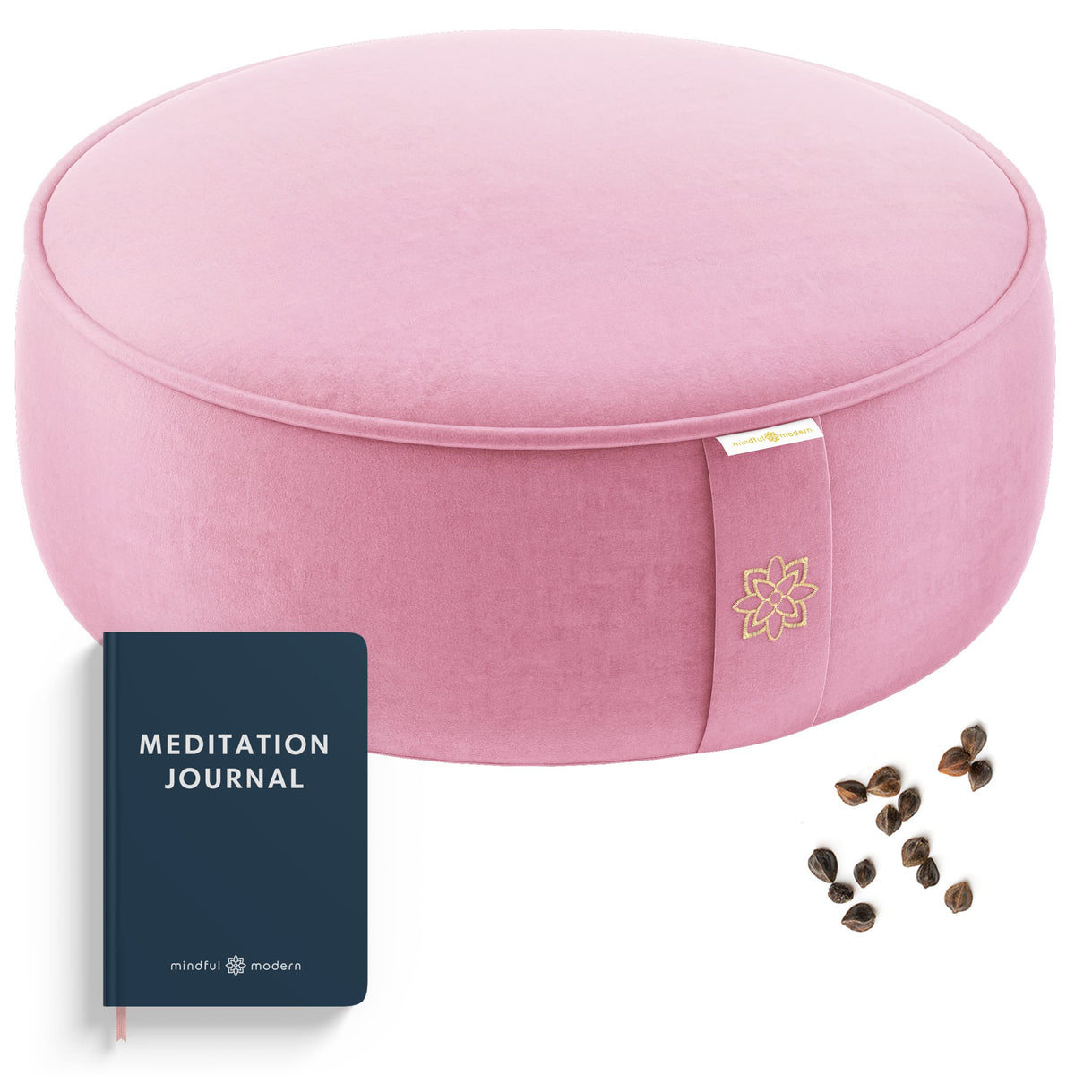 Mindful & Modern Velvet Meditation Cushion (Blush Pink)