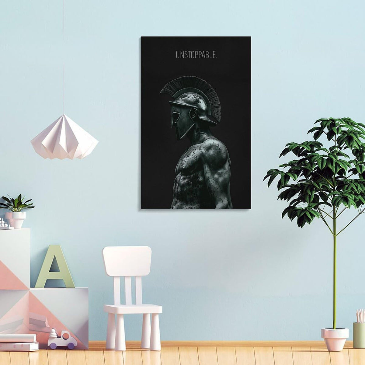 Spartan Warrior Motivational Text Poster Canvas Printing Wall Art Prints Wall Decor Posters Dark Stoic Helmet Minimalist Nordic Living Room Bedroom Office Gym Decor 08x12inch (style-13 / 08x12inch(20x30cm) Frame)