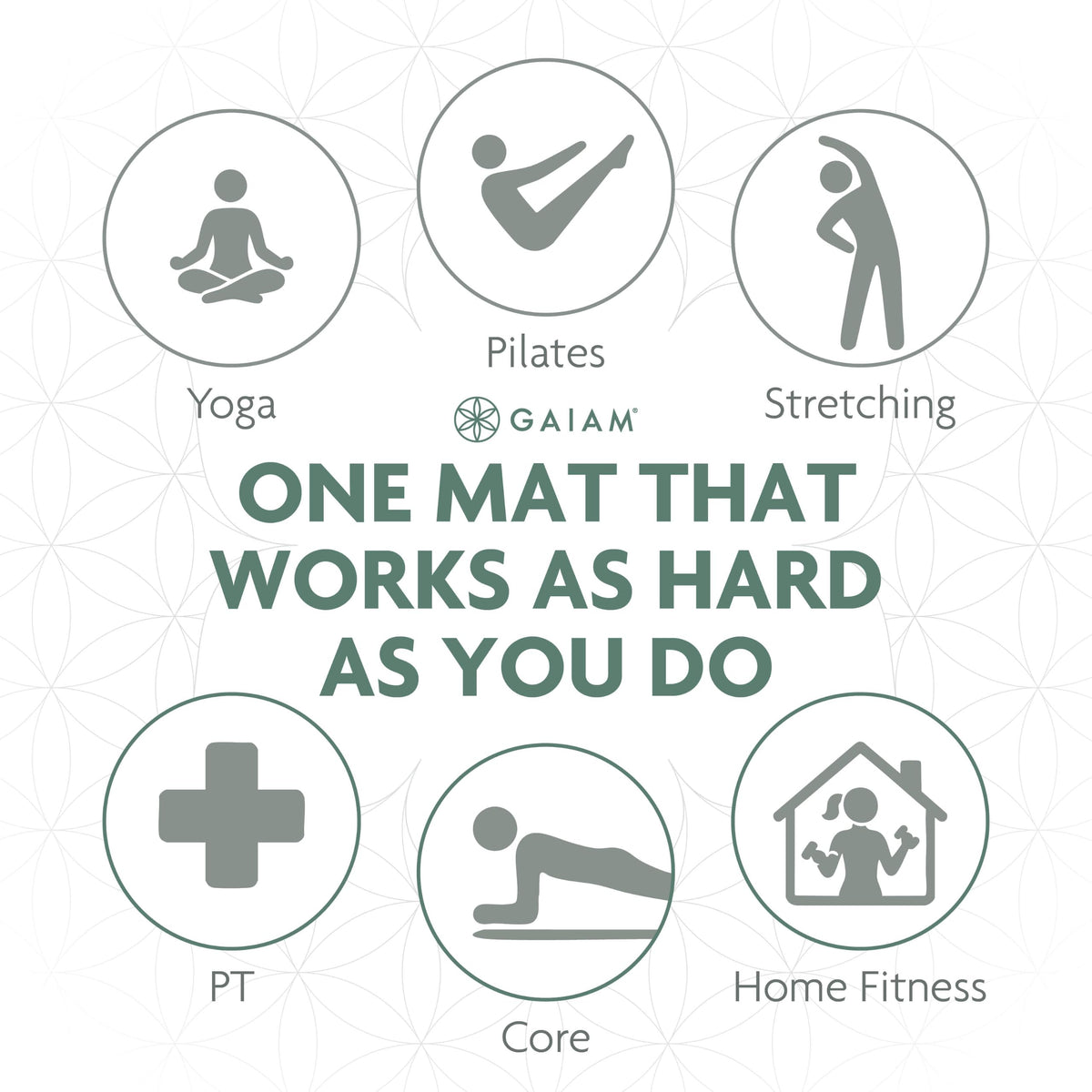 Essentials Thick Yoga Mat with Easy (Balsam / 2/5" (10MM))