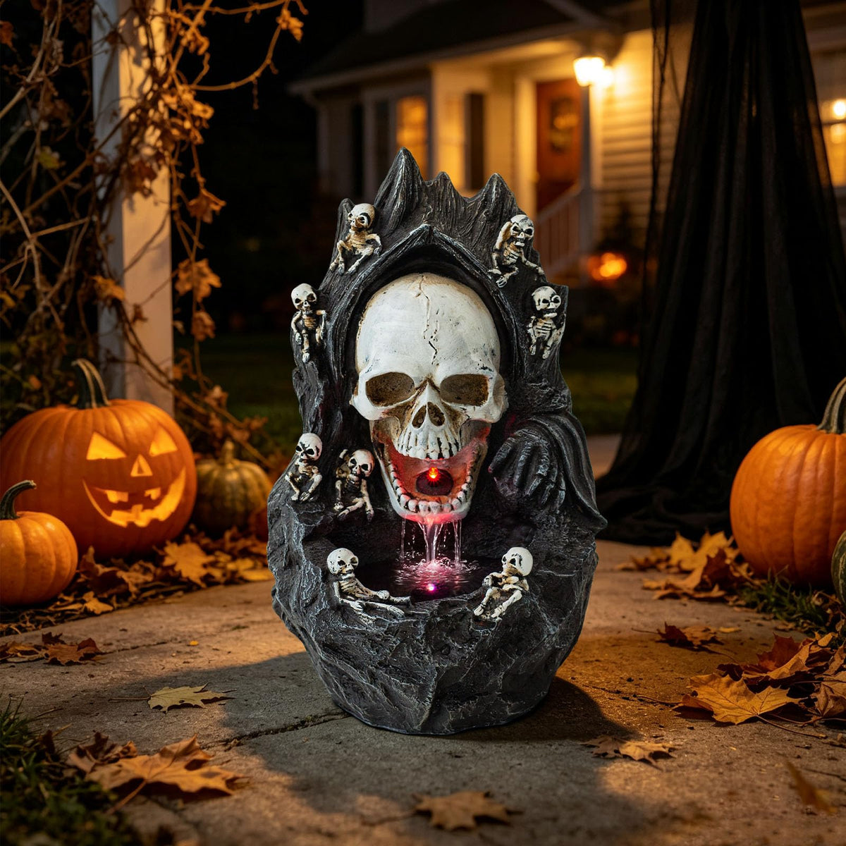 Halloween Water Fountain (11.8" Skull)