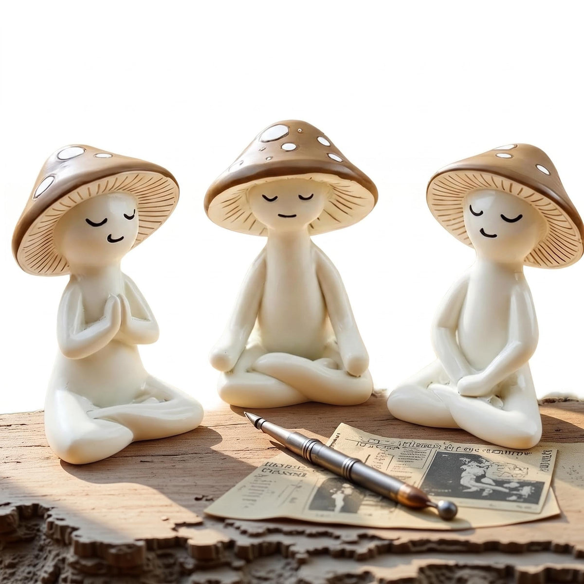 Meditation Mushroom Figurine Resin