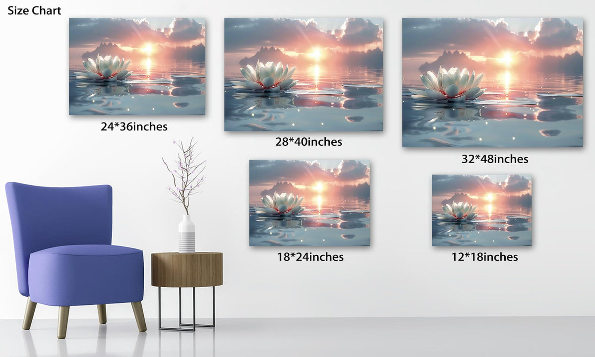 Zen Wall Art White Lotus Flower Canvas Art Prints for Spa Bathroom Decor (Zen Stones Canvas Frame-23 / 40"L x 28"W)