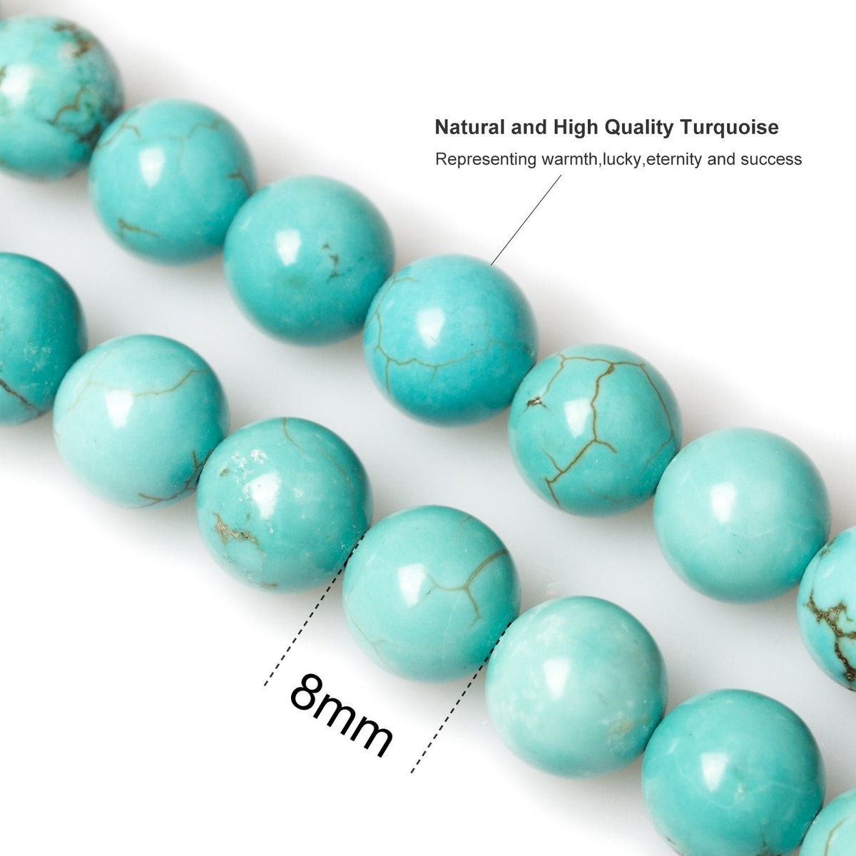 Necklace 108 Mala Beads Bracelet Buddhist Prayer Pendant Necklace (Turquoise-Tree)