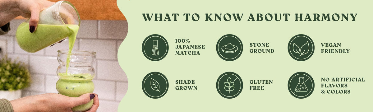 Harmony Vanilla Matcha Powder 7.05 oz Bag (20 Servings)
