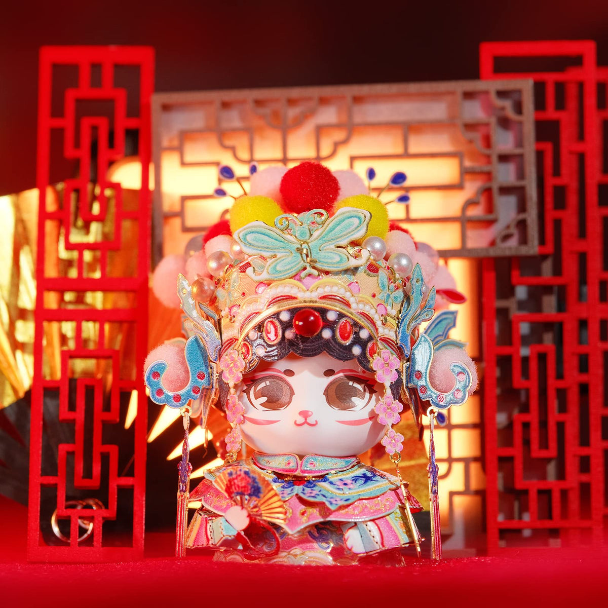 3D Metal Puzzles The Chinese Opera Diva Kitty Cat Figures Model Assembling (The Chinese Opera Diva)