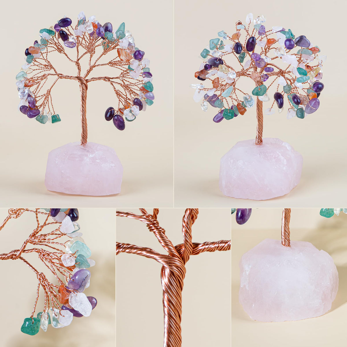 7 Chakra Healing Crystals Stones Tree of Life (7chakra_stone Pedestal)