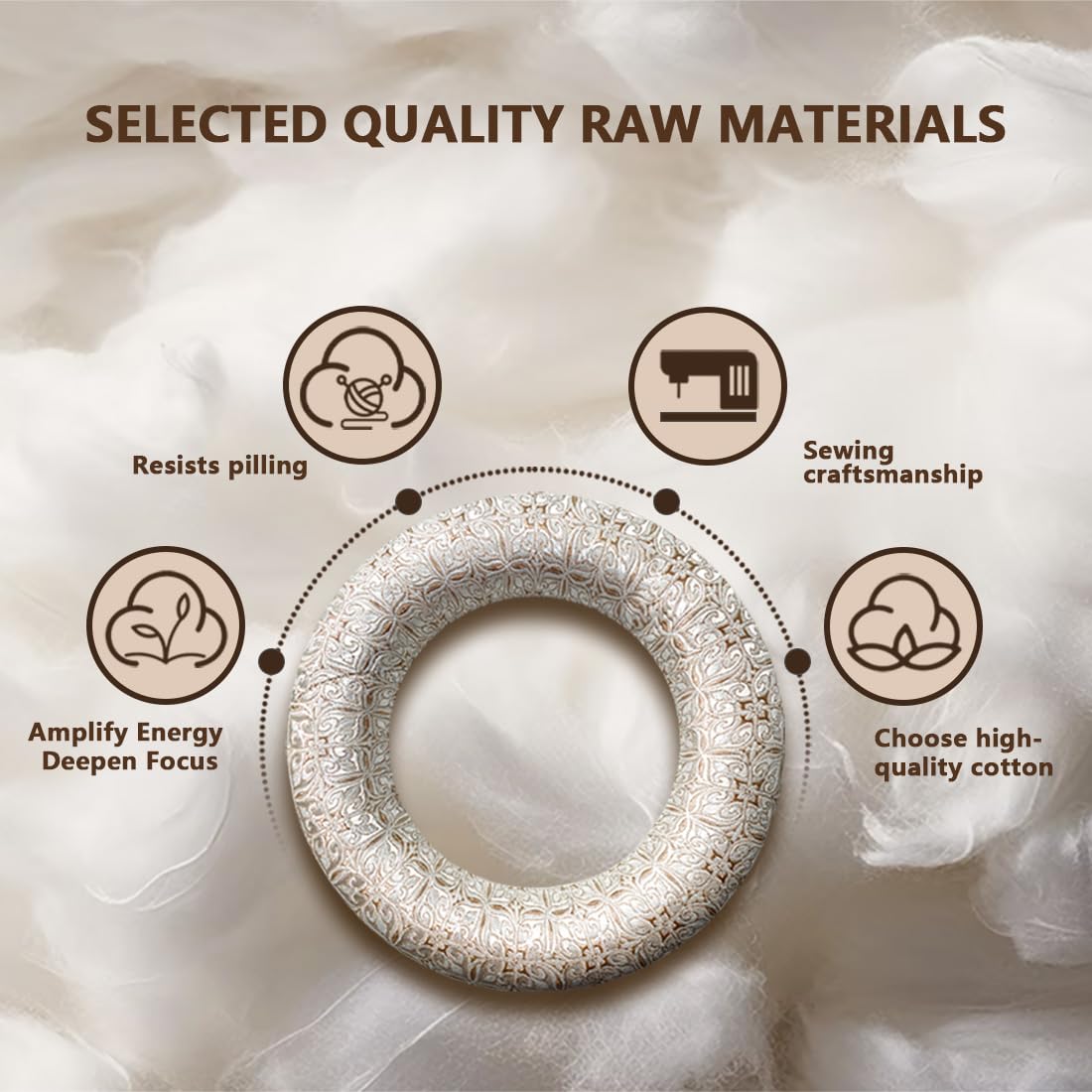 Singing Bowl Cushion for Crystal & Tibetan Singing Bowls (Silver / 6.7 Inch)