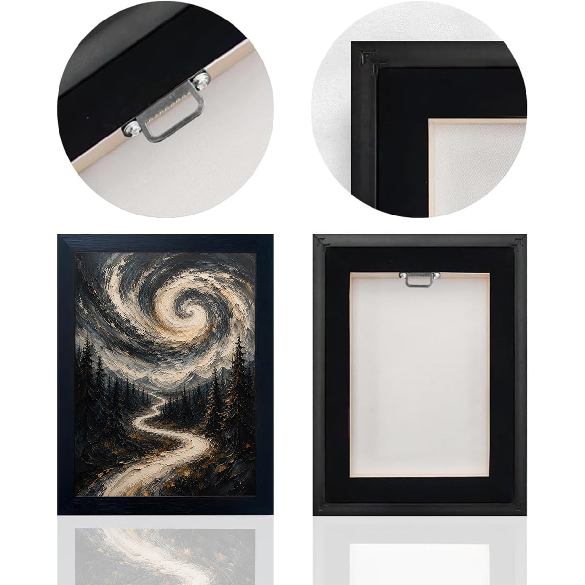 Abstract Forest Decor Wall Art (Wall Art Framed 23 / 16"L x 12"W)