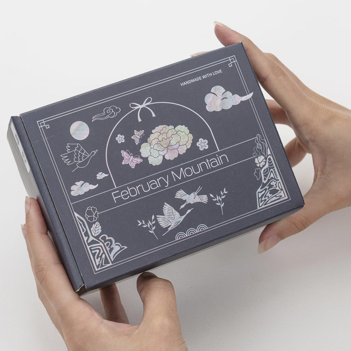 Mother of Pearl Jewelry Box (Cranes in Bloom)