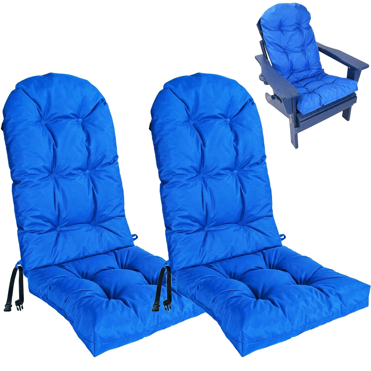 Outdoor Adirondack Chair Cushion (Pacific Blue)