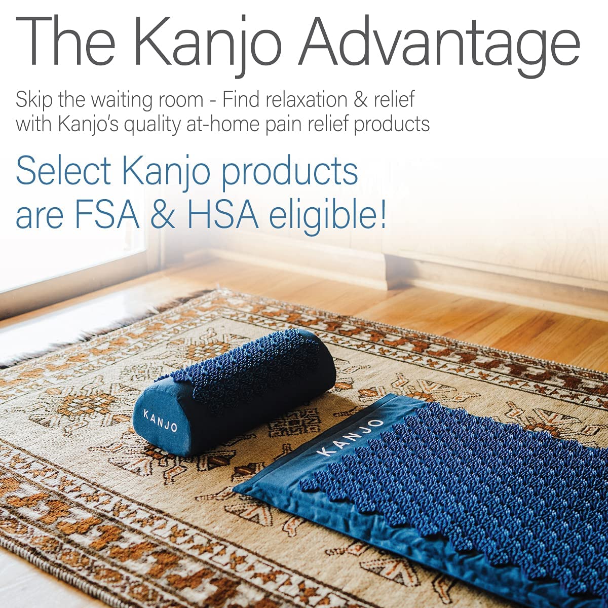 Acupressure Mat and Pillow Set for Back Pain Relief & Neck Pain Relief (Standard Onyx)