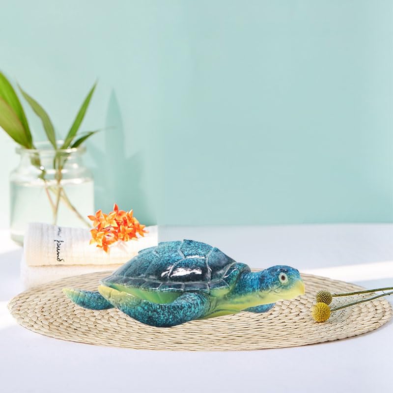 6 Inch Resin Sea Turtle Figurine (Blue4)